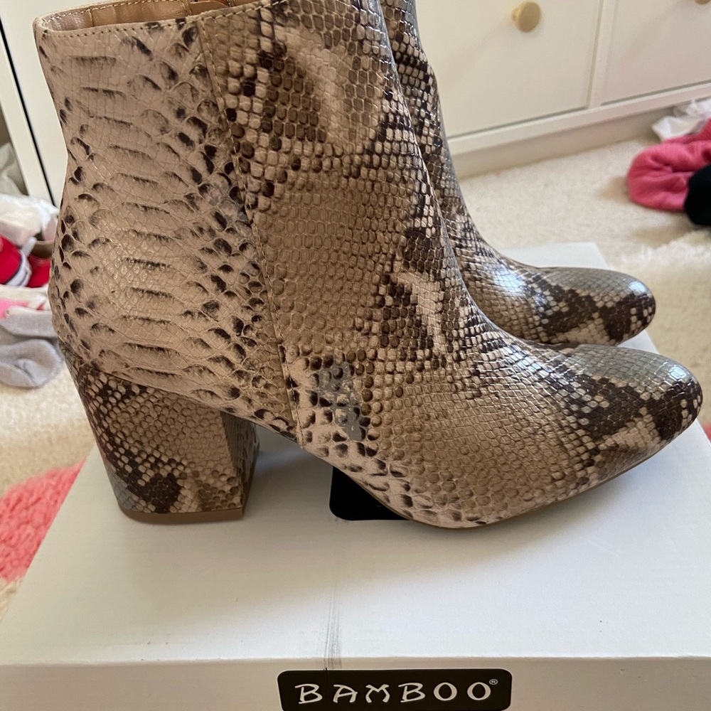 Snakeskin Booties size 8.5